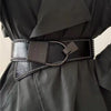 Chic Adjustable Elastic Rivet Belt for Women in Black - Stylish Waist Accessory with Alloy Buckle