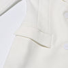 Chic Patchwork Slim-Fit White Jacket - Women's Power Suit - Drawstring Style - Sizes S-XL - Office to Casual - High-Fashion Outerwear