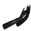 Premium Sheepskin Winter Gloves for Women - Long Arm Cover, Split Finger Design, Shearling Lining - Chic Fashion and Warmth