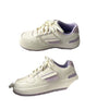 Women's Casual Shoes with Vibrant Color-Matching Design and Soft Rubber Sole, Purple and Khaki Colors