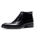 Men's Pointed-Toe Leather Business Shoes in Black and Brown, Rubber Sole for Grip and Durability