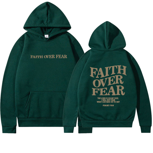 Inspirational "Faith Over Fear" Christian Unisex Hoodie