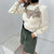 Chic Big Bow Knit Sweater in Contrast Colors - Stylish South Korean Fashion Essential