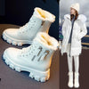 Warm Beige Fleece-Lined Cotton-Padded Boots | Square Heel | Sizes 35-41