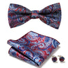 Elegant 3-Pc Floral Bow Tie Set for Men's Formal Wear