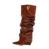 Women's Camouflage Wedge Boots with High Cylinder Design, Plus Size, Various Colors, Waterproof Platform