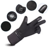 Premium Heated Riding Gloves for All-Weather Sports - Unisex Black Polar Fleece, Cold Resistant, Charger Included.