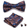 Elegant 3-Pc Floral Bow Tie Set for Men's Formal Wear