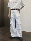 Men's Lightweight Casual Pants in White - Pleated Design - Versatile All-Season Wear - Comfortable Fit - Teen Fashion Trend