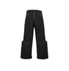 Chic Double-Layer Suit Pants with Metal Button, Full-Length, High-Quality - Men's Fashion, Loose Fit, Polyester/Cotton Blend