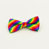 Vibrant Rainbow Bowtie for Festive & Casual Wear - 100% Polyester, Adjustable Strap, Unisex - Stand Out at Weddings & Parties