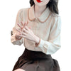Women's 3D Print Shirt in Apricot Chic Design, Long Sleeve Street Style Fashion