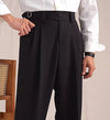 Men's Casual Herringbone Non-Iron Trousers in Dark Gray - Straight Fit, High-Grade Fabric - Trendy & Comfortable Style