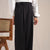 Men's Casual Herringbone Non-Iron Trousers in Dark Gray - High-Grade Straight-Fit Pants with Double Pleats for Men's Fashion.