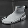 Men's Golden High-Top Sock Shoes - Trendy, Breathable, Fashionable Design