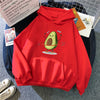 Warm Sporty Avocado-Print Hoodie for Women