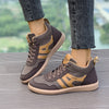 Women's Breathable Flat Skate Shoes Brown & Grey Sizes 36-42