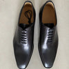 Classic Handcrafted Leather Oxford Shoes for Men in Burgundy and Black - Comfortable, Durable Design with Wear-Resistant Sole - Men's Fashion