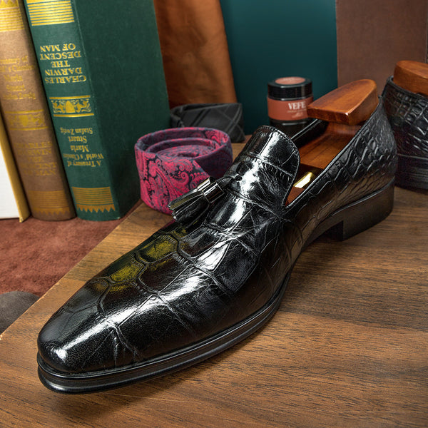 Premium British Blue Leather Business Shoes with Rubber Sole in Blue - Unisex & Stylish Design - Sizes 37-44