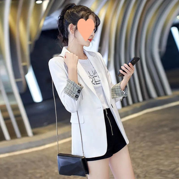 Elegant Black Business Suit Jacket for Women with Unique Flying Sleeves, Polyester Fabric, S-4XL Sizes. Perfect for Office Chic Style.