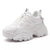 Sleek White Elevator Sneakers with Resin Sole and Ribbon Detail, Women's Fashion Shoes