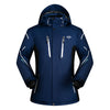 Men's Ultra-Durable Ski Suit with Thermal Padding - Waterproof, Windproof, and Breathable - Navy Blue, Light Blue, Wine Red, Dark Grey