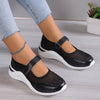 Stylish Women's Mesh Comfort Sneakers with Velcro Closure, White Color