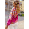 Multicolor Loose Fit Acrylic Fiber Sweater for Leisure Wear.