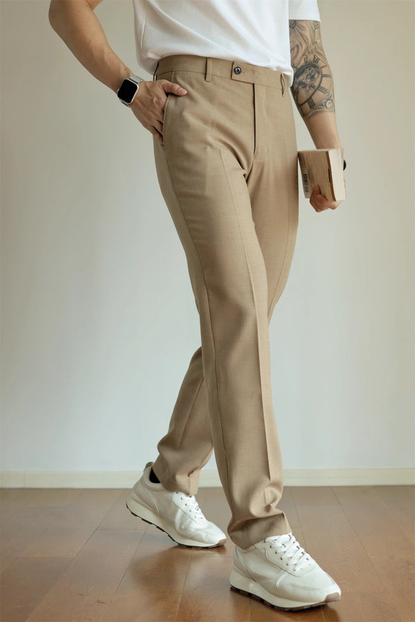 Men's Slim Fit Elastic Business Trousers - Versatile and comfortable pants for contemporary gentlemen. Ideal for formal events or office wear.
