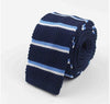 Classy Striped Knitted Tie for Men - Polyester Silk Neckwear with Bold Stripes & Modern Style