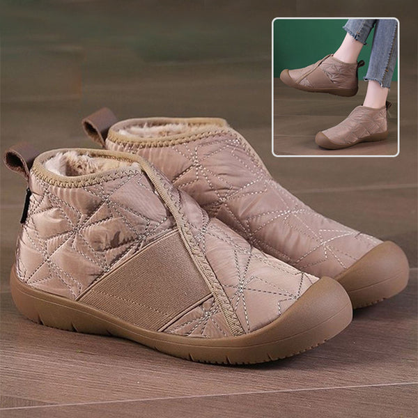 Warm Cotton Winter Boots - Stylish, Waterproof & Non-slip, Black - Sizes 35-44. Cozy plush lining, ideal for winter fashion.