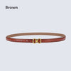 Stylish Women's Double-Ring Genuine Leather Belt