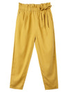 Women's Slim Fit Cropped High Waist Harem Pants - Trendy Cotton Blend Trousers in Vibrant Colors