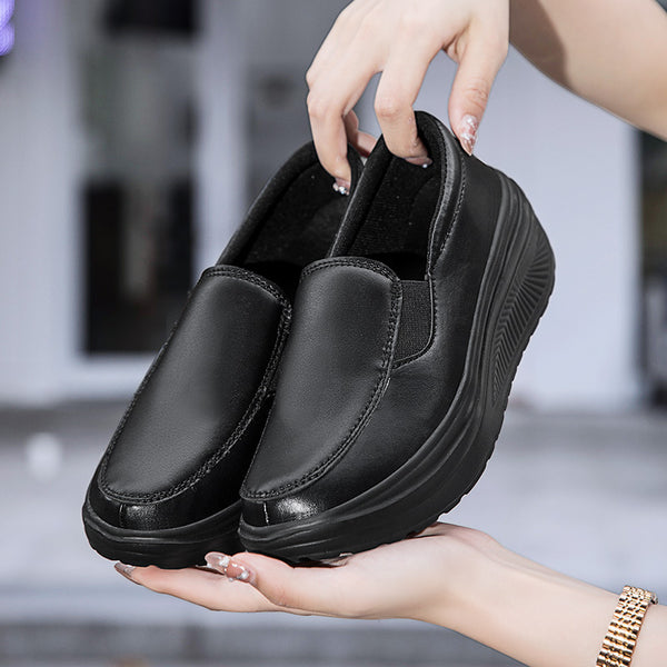 Chic Women's Wedge Platform Shoes - Black, Red, White, Yellow - Fashionable All-Season Footwear - 3-5 CM Heel - Size 35-42