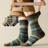 Vintage Rhombus Pattern Mid-Calf Cotton Socks in Various Colors worn with Ethnic Charm