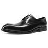 Handcrafted Leather Shoes in British Style - Cowhide Upper, Stylish Design, Breathable Function, Various Colors - Men's Fashion