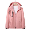 Lightweight Weather-Resistant Shell Jacket for Outdoor Activities, Waterproof Cardigan Style Couples Jacket, Polyester, Large Sizes, All-Weather Gear