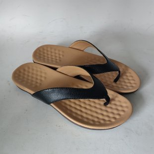 Comfortable Plus Size Herringbone Flip Flops in White, Black, and Brown - Women's Sandals with PU Upper and Rubber Sole