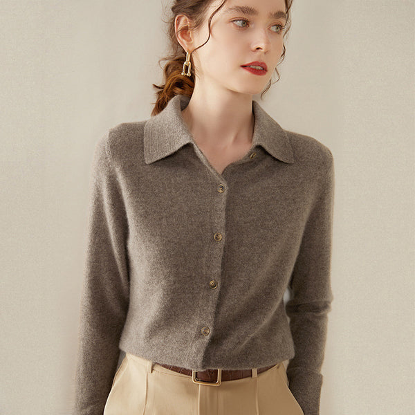 Chic Slim-Fit Knitted Sweatshirt in Vibrant Colors - Cashmere Sweater for Women