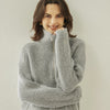 Luxurious Five-Strand Cashmere Sweater in Stand Collar Style & Arabesquitic Fabric, Multiple Colors - Women's Winter Fashion