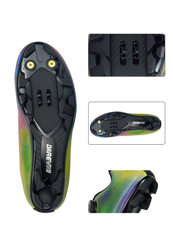 Vibrant Unisex Cycling Shoes - Breathable, Comfortable, High Visibility, Multi-color Design - Mountain & Urban Cycling Gear.