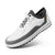 Men's Waterproof Golf Shoes with Movable Spikes, White and Grey, XZ184 Series, Breathable Sports Shoes for Men