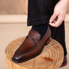 Men's Leather Shoes for Spring and Autumn with High Wear Resistance, Square Toe, Rubber Sole - Black and Brown Sizes 38-45