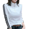 Women's Zip-Up Retro Shirt in Chenille Fabric - Black, White, or Rose Red - Sizes M to 5XL