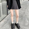 Classic Casual Sneakers 'Raise The Bottom' in Leather, Black, Gray Silver, and Gun Gray with Cross Strap Design