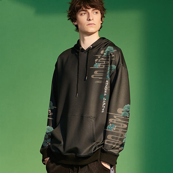 Traditional Guan Yu Chinese Hoodie with Cultural Iconography - Unisex Streetwear Sweatshirt - High-Quality Polyurethane Elastic Fiber Blend