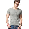 Breathable Bamboo Polyester Men's Summer T-Shirt in Navy Blue