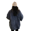 Cozy Lamb's Wool Corduroy Ladies Coat in Chenille Fabric - Women's Winter Outerwear - Sizes S to 2XL - Casual Style Coat