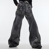 Vintage-Style Distressed Denim Jeans for Casual Wear with Loose Fit - Trending Unisex Denim in Mid-waist Cut for Comfort.Style & Durability Guarantee.