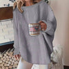 Cozy Loose Pullover Sweater for Autumn/Winter | Plus Size Polyester Sweater - Women's Fashion & Comfort Wear